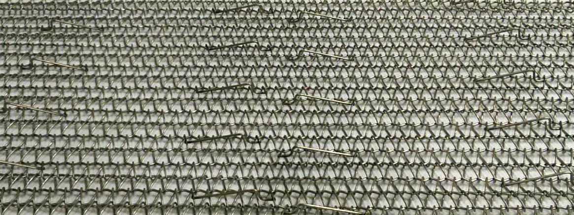плоская жаропрочная конвейерная лента с плетением для печей проходного типа