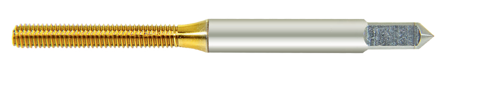 Бесстружечный метчик (раскатник) с длинной резьбой и покрытием нитридом титана TiN