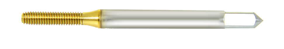 Бесстружечный метчик (раскатник) с короткой резьбой  и покрытием нитридом титана TiN