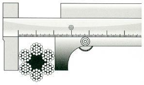 Измерение диаметра троса