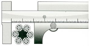 Измерение диаметра троса